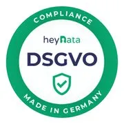 DSGVO Compliance Badge — heyData, Made in Germany