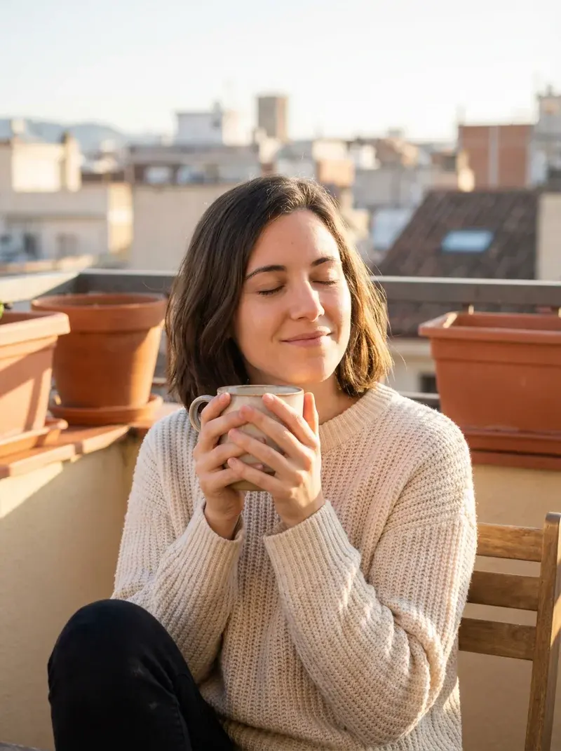 Person, die nach einer Cannabis-Therapie entspannt